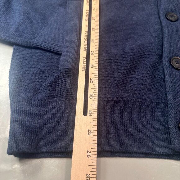 Banana Republic Cardigan Mens Shawl Collar Sweater Button Up Cotton Jacket - Picture 15 of 16